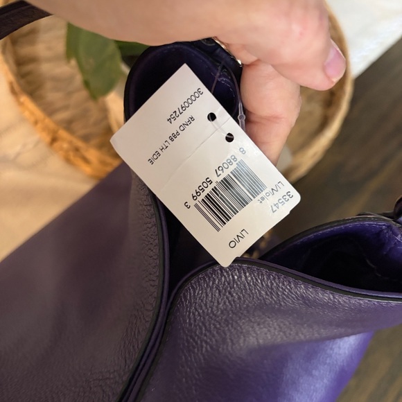 Coach Edie 31 Purple Pebble leather Bag with Gold Hardware & Hang tag NWT - Picture 13 of 14